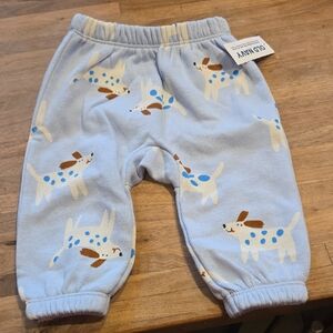 Old Navy Blue Dog Pattern Kids Sweatpants